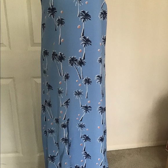 BLUE TROPICAL A-LINE MAXI DRESS- SIZE XSM - Picture 6 of 6
